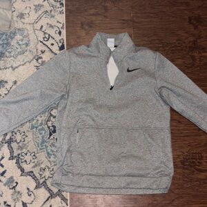 Nike Heather Gray Half-Zip Pullover